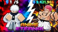 Anime Eternal features a click-to-damage game mechanism (Image via Roblox)